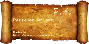 Patzauer Atlasz névjegykártya